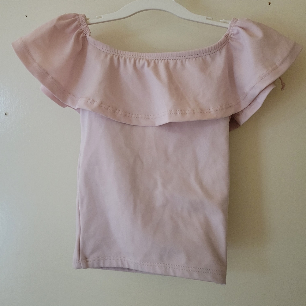 Kortni Jeane Mini Ruffled Around Top -light pink